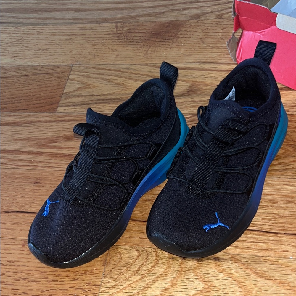 Black and Blue Pumas, 10C (toddler), Brand New